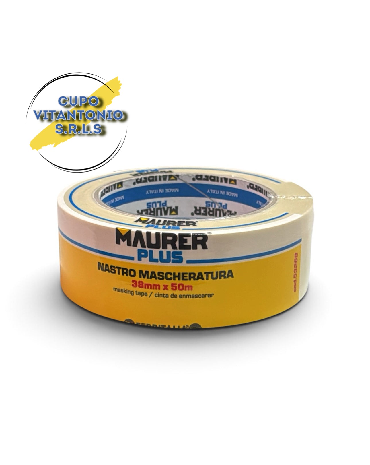 Nastro mascheratura adesivo carta semicrespata MAURER SET DI 10PZ.