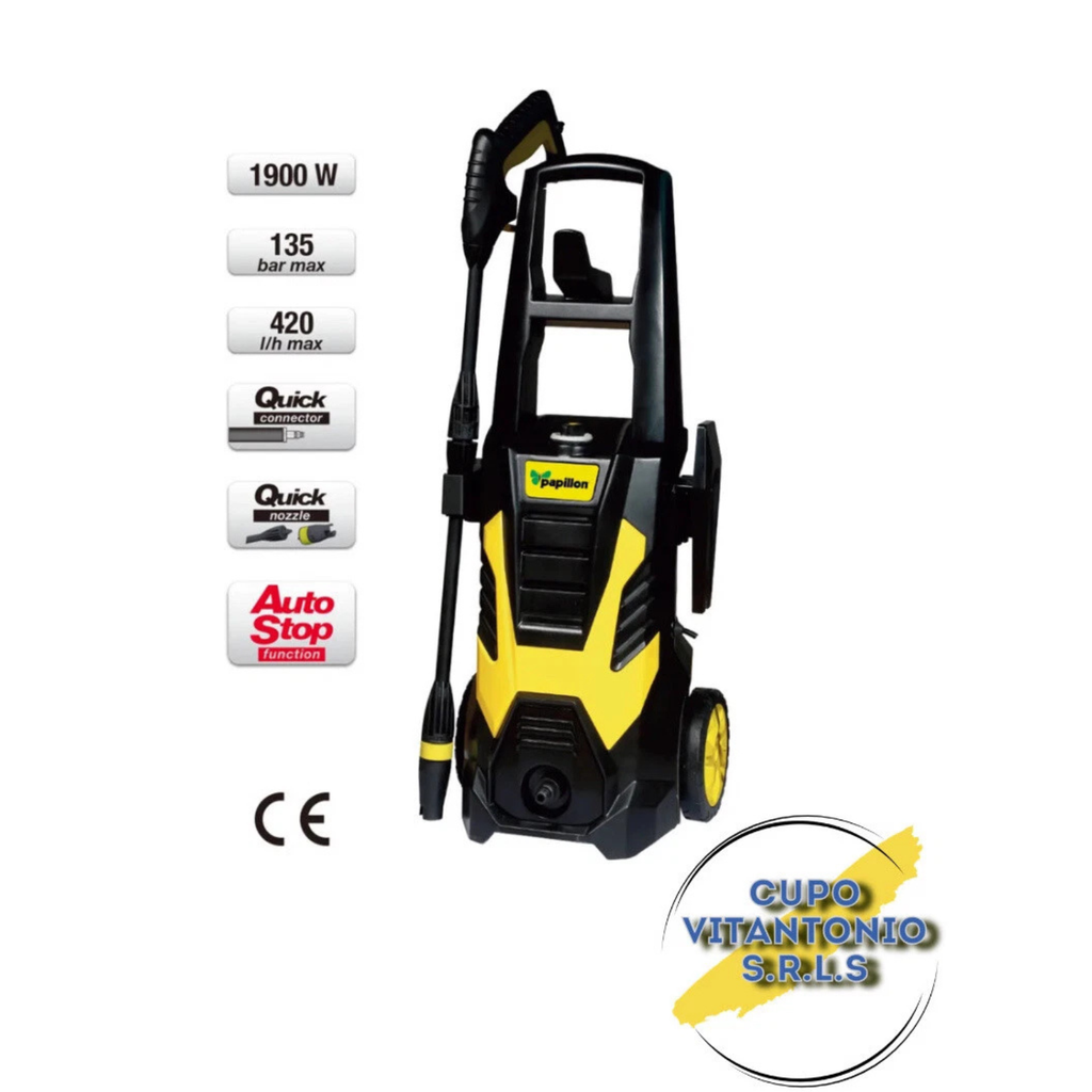 IDROPULITRICE ACQUA FREDDA ISARUS PAPILLON 1900WATT MAX135 BAR 420L/H LAVARE MAC
