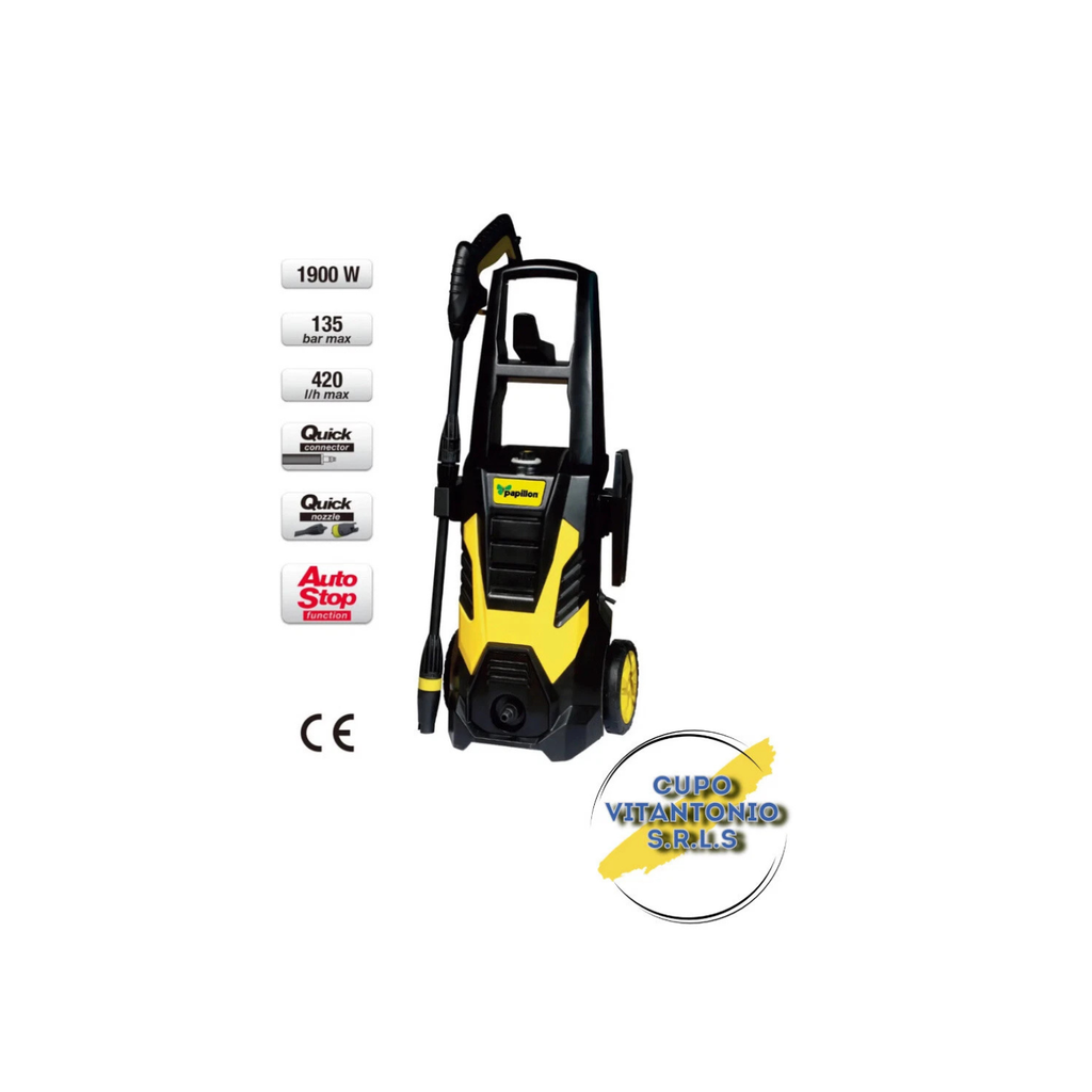 IDROPULITRICE ACQUA FREDDA ISARUS PAPILLON 1900WATT MAX135 BAR 420L/H LAVARE MAC
