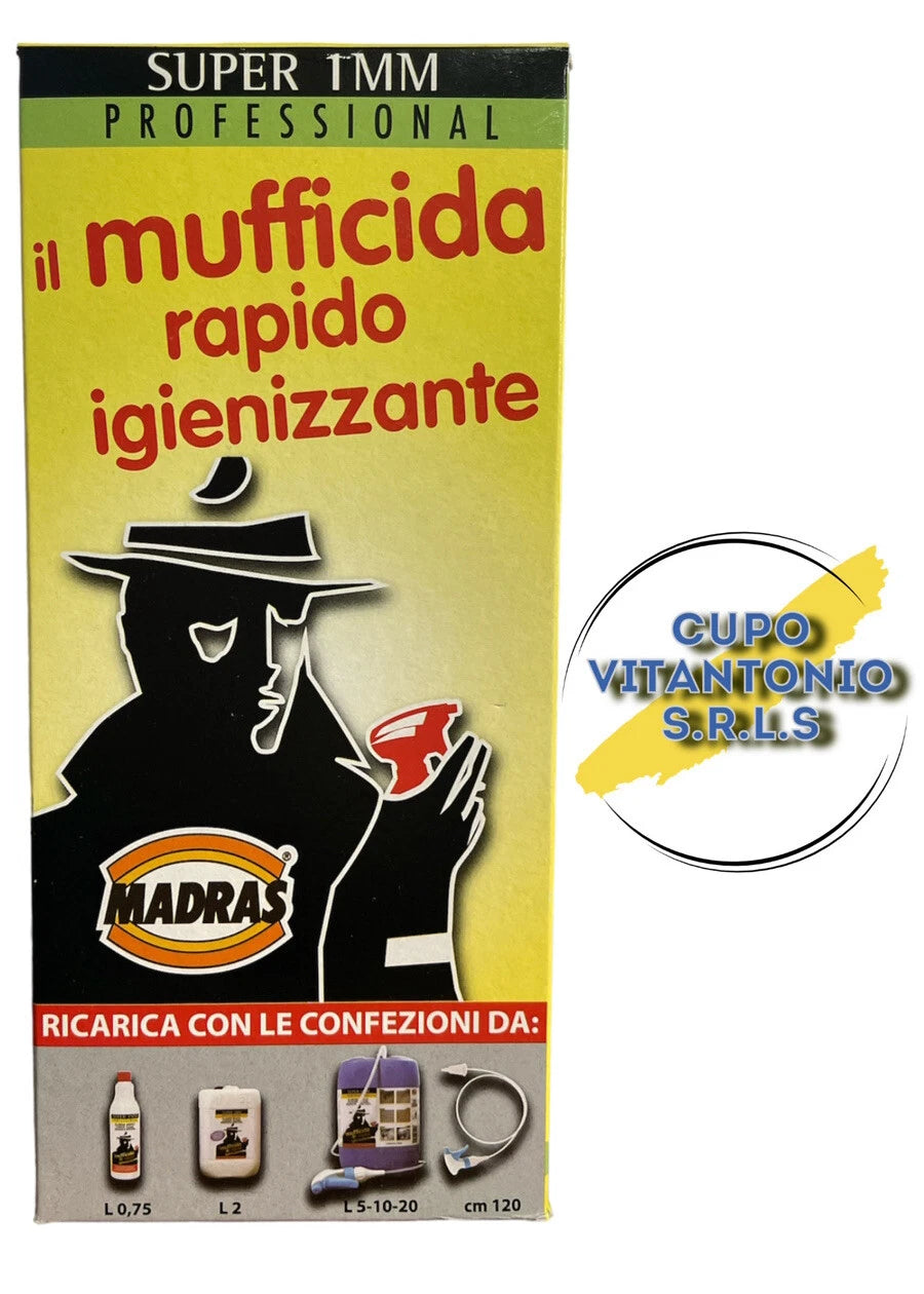 SUPER 1MM MUFFICIDA SPRAY SANIFICANTE ANTIMUFFA RIMUOVIMUFFA RAPIDO IGIENIZZANTE