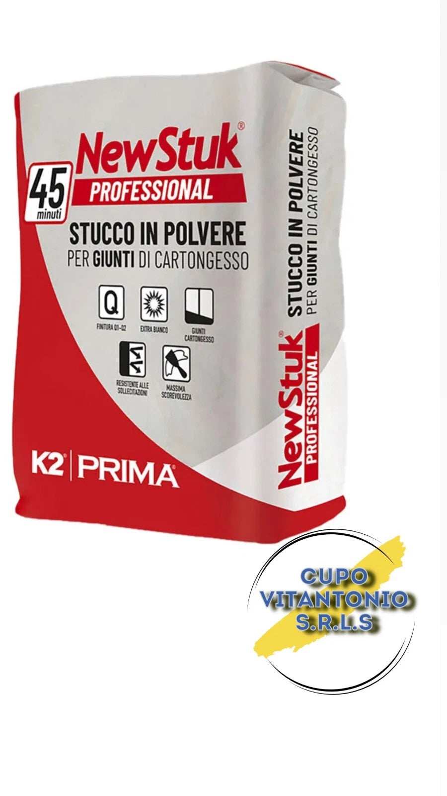 STUCCO IN POLVERE PER CARTONGESSO Kg. 5 K2
