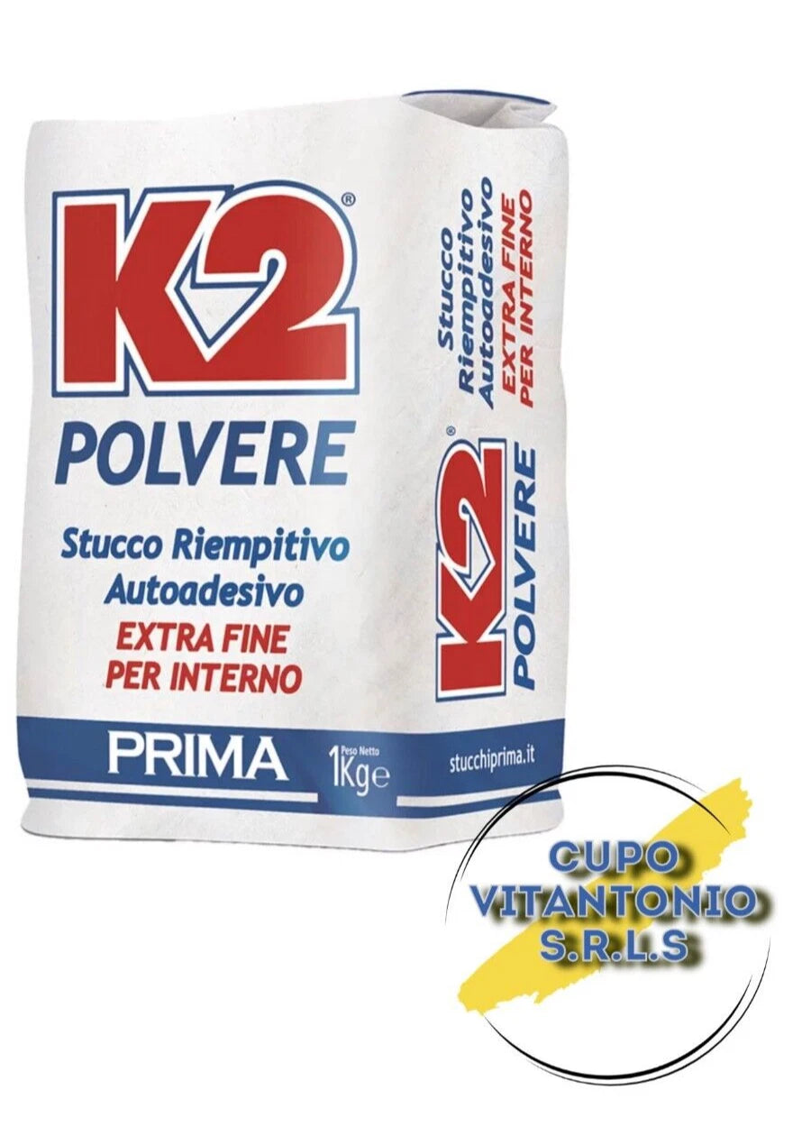 K2 stucco bianco riempitivo in polvere extra fine per uso interno gesso
