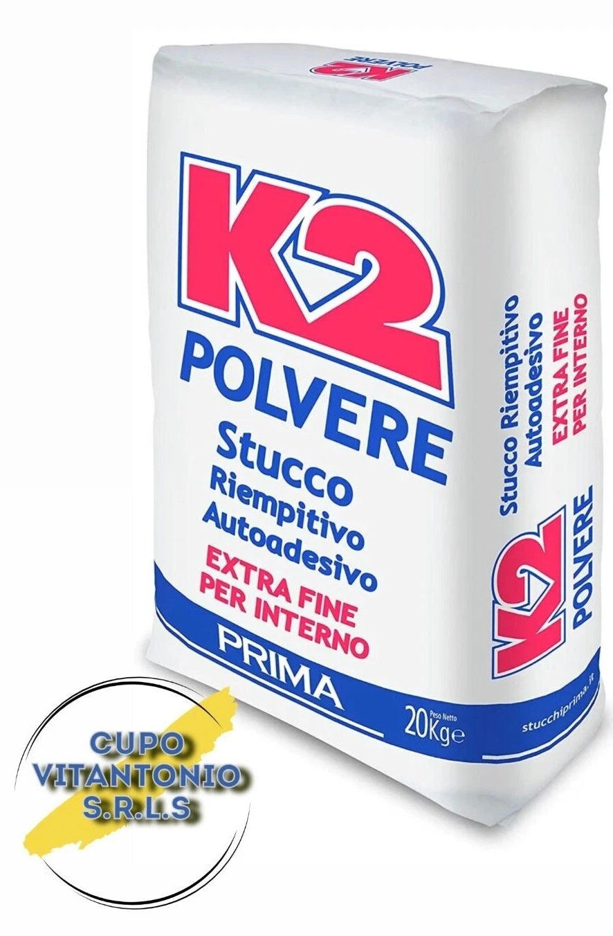 K2 stucco bianco riempitivo in polvere extra fine per uso interno gesso