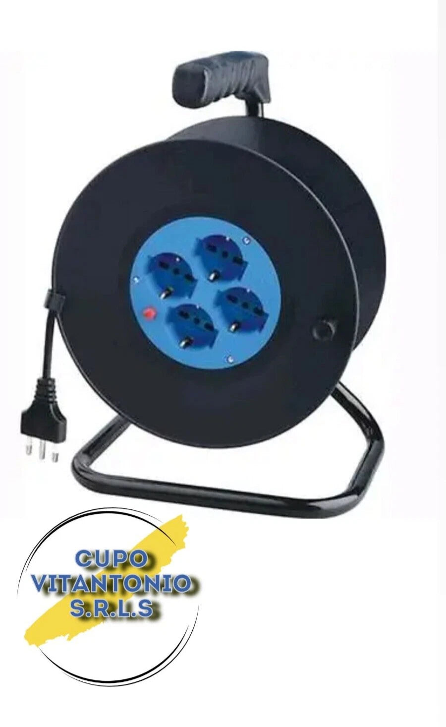AVVOLGICAVO ELETTRICO CIVILE 25 MT. MAURER 4 PRESE 2P+T 16A SCHUKO BIPASSO