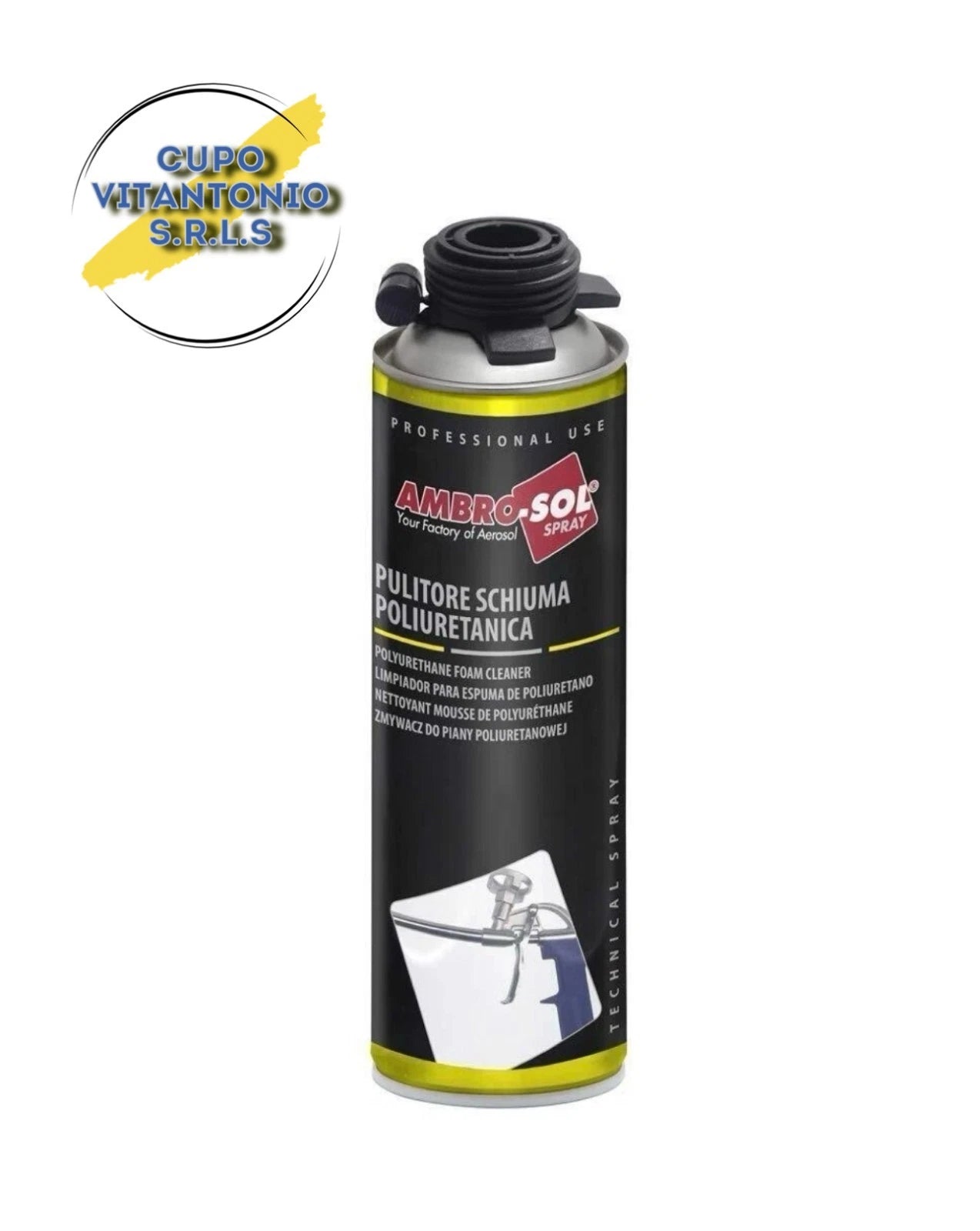 BOMBOLETTA Ambro-Sol - P302 Pulitore Schiuma Poliuretanica rimuove residui
