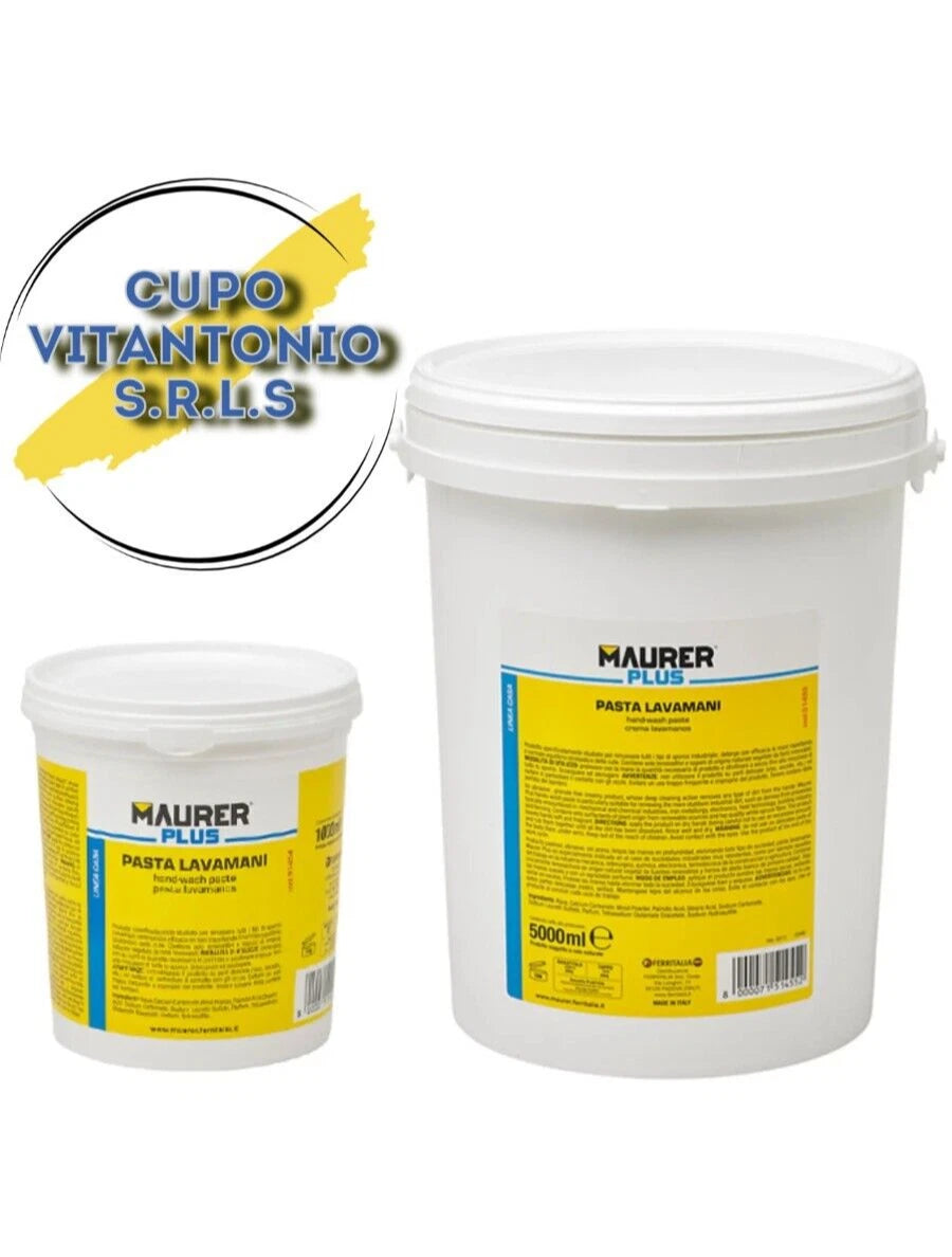Pasta lavamani uso professionale maurer saturno 1kg 5kg sgrassante detergente